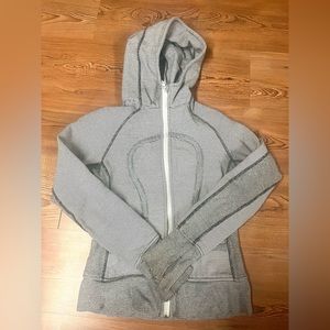 Black and White Full Zip Lululemon Scuba in Worn Condition
